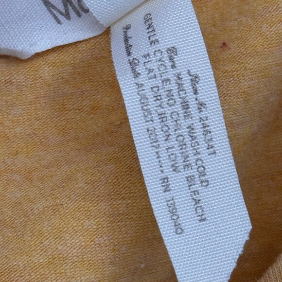 Matilda Jane Mustard Long Sleeve Top boho Floral Ruffled Hem Womens size large - Picture 8 of 13